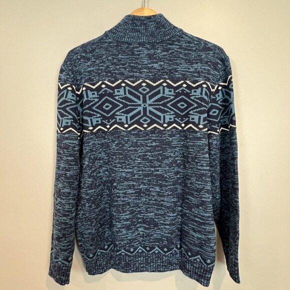 PJ Paul Jones Blue Quarter Zip Sweater Size Large New NWT - Picture 10 of 10